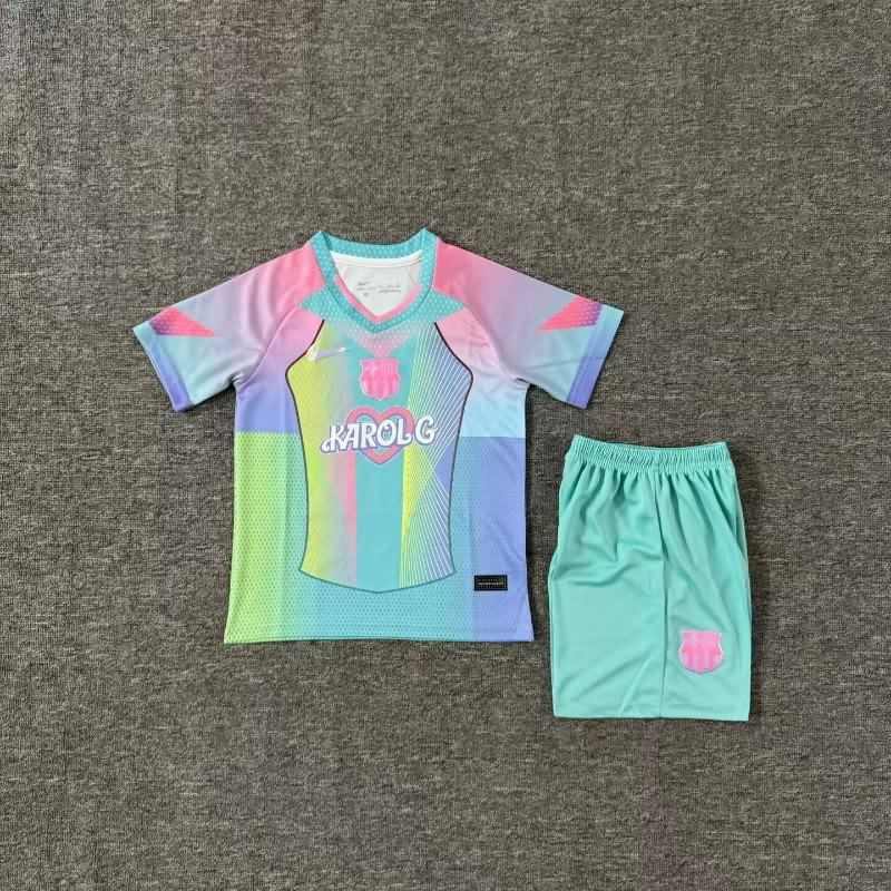 Kids Barcelona 25/26 Special Soccer Jersey And Shorts 10