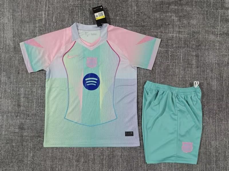 Kids Barcelona 25/26 Training Soccer Jersey And Shorts