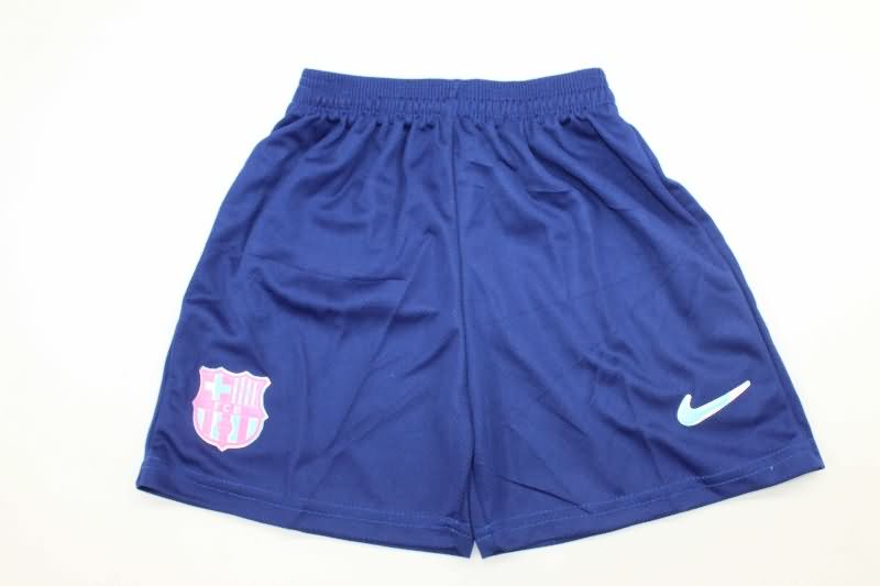 Kids Barcelona 25/26 Training Soccer Jersey And Shorts 02