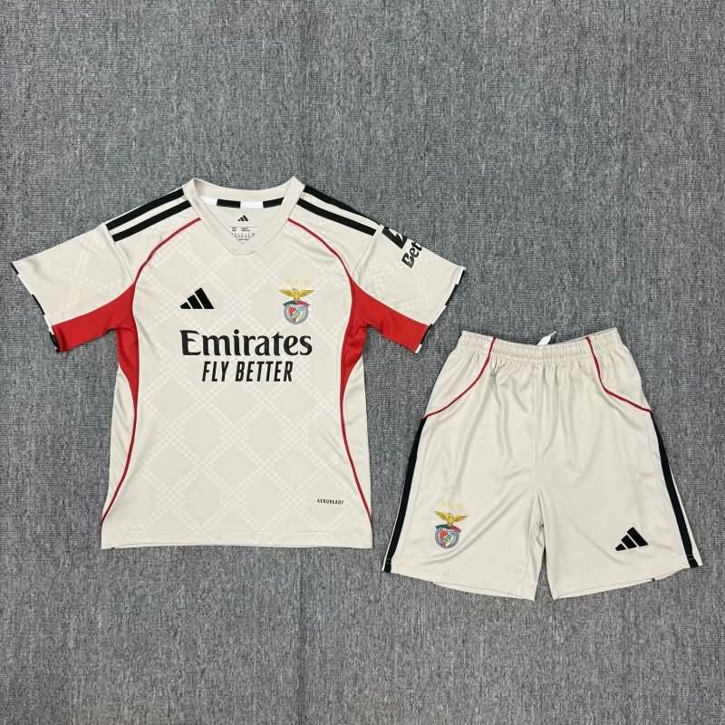 Kids Benfica 25/26 Away Soccer Jersey And Shorts Kids Benfica 25/26 Away Soccer Jersey And Shorts