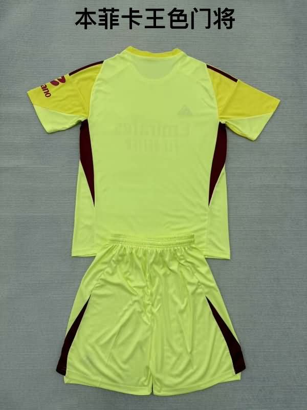 Kids Benfica 25/26 Goalkeeper Yellow Soccer Jersey And Shorts