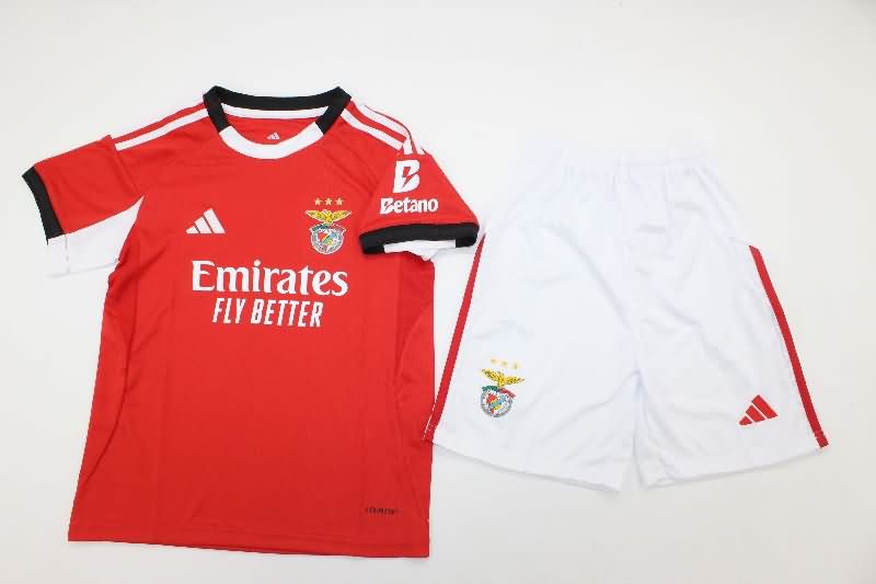 Kids Benfica 25/26 Home Soccer Jersey And Shorts Kids Benfica 25/26 Home Soccer Jersey And Shorts
