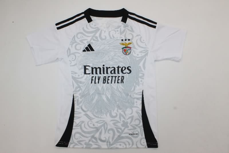 Kids Benfica 25/26 White Soccer Jersey And Shorts