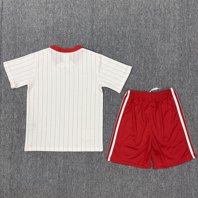 Kids Benfica 25/26 White Soccer Jersey And Shorts 02