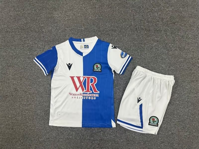 Kids Blackburn 25/26 Home Soccer Jersey And Shorts