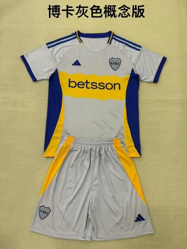 Kids Boca Juniors Soccer Jersey Grey Replica 25/26 Kids Boca Juniors Soccer Jersey Grey Replica 25/26