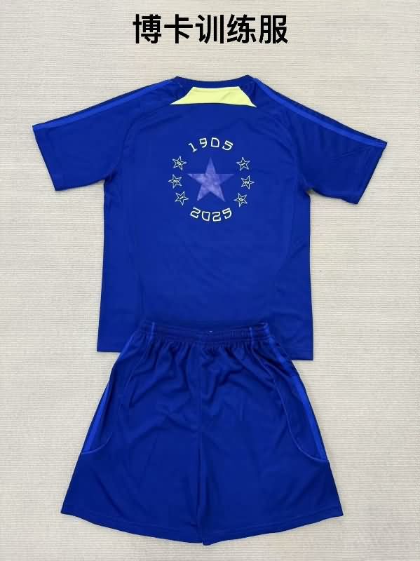 Kids Boca Juniors 25/26 Training Soccer Jersey And Shorts