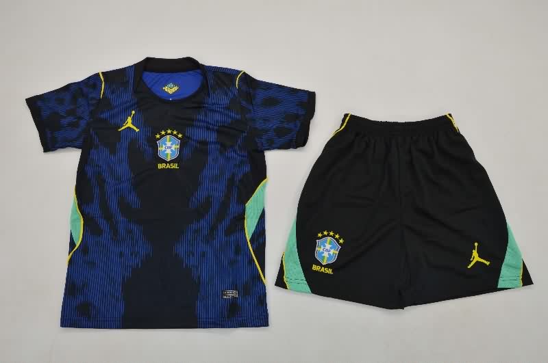 Kids Brazil 2026 Away Soccer Jersey And Shorts Kids Brazil 2026 Away Soccer Jersey And Shorts