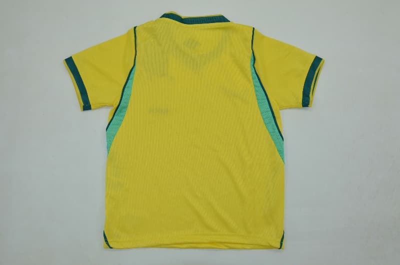 Kids Brazil 2026 Home Soccer Jersey And Shorts