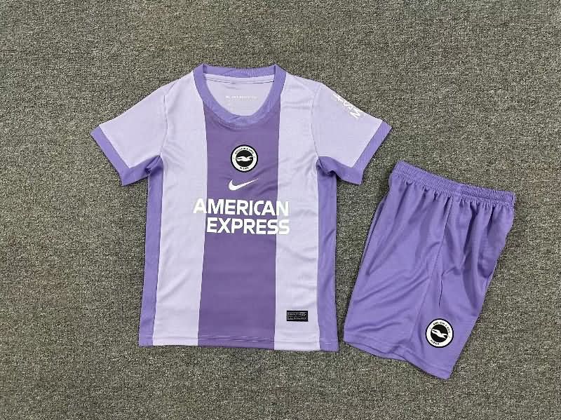 Kids Brighton 25/26 Away Soccer Jersey And Shorts