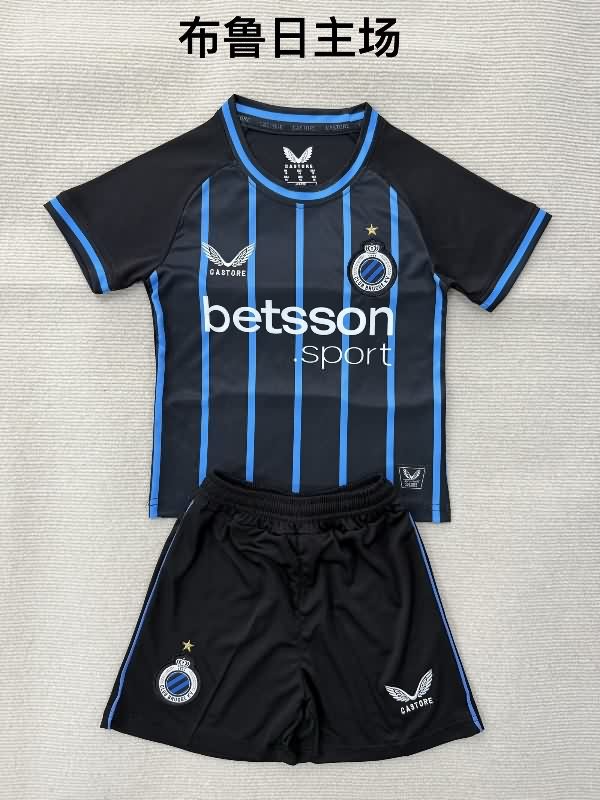 Kids Brugge 25/26 Home Soccer Jersey And Shorts