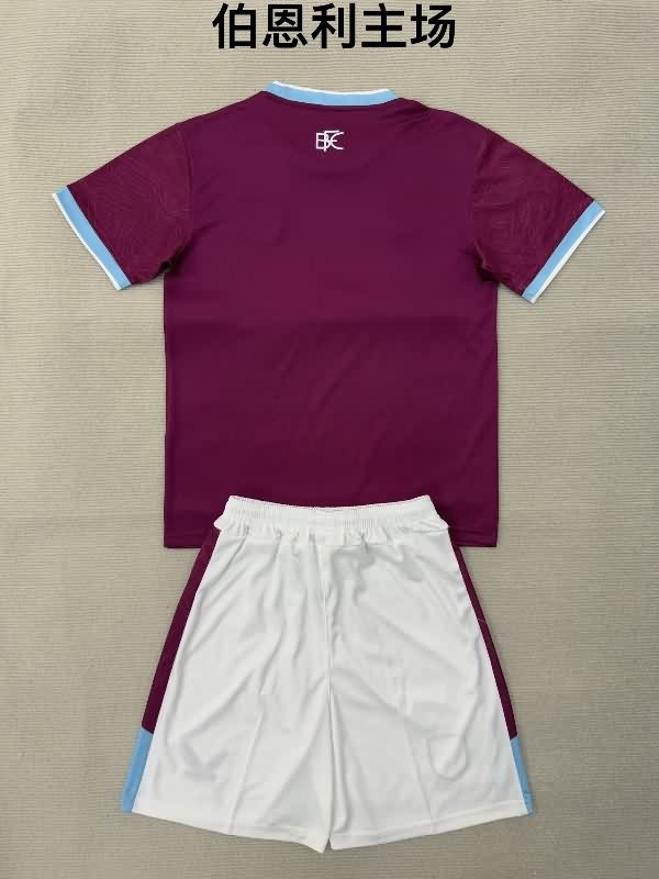 Kids Burnley 25/26 Home Soccer Jersey And Shorts