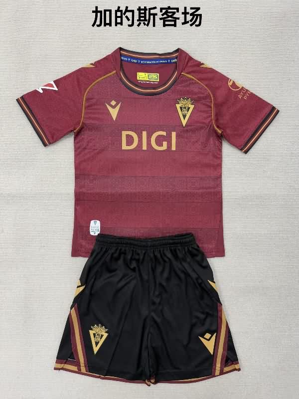Kids Cadiz 25/26 Away Soccer Jersey And Shorts