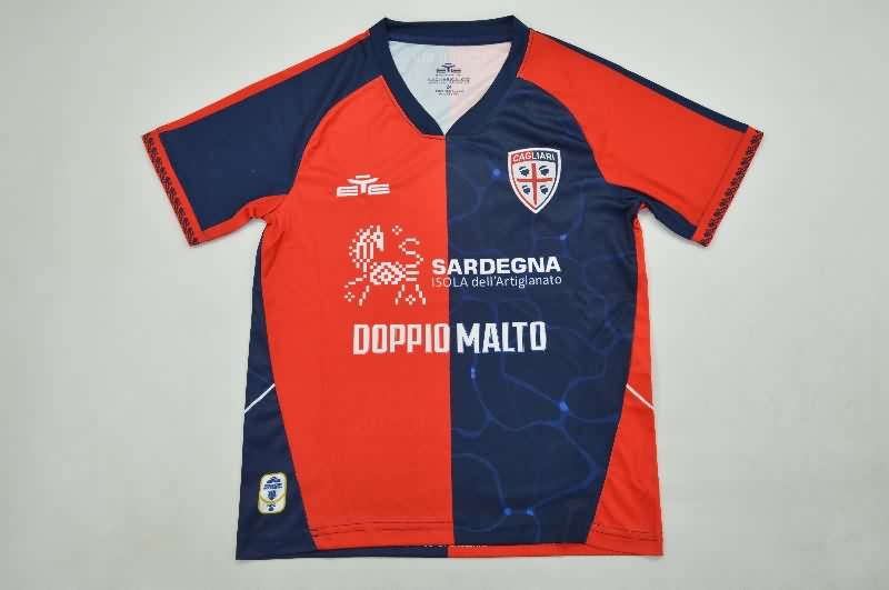 Kids Cagliari 25/26 Home Soccer Jersey And Shorts
