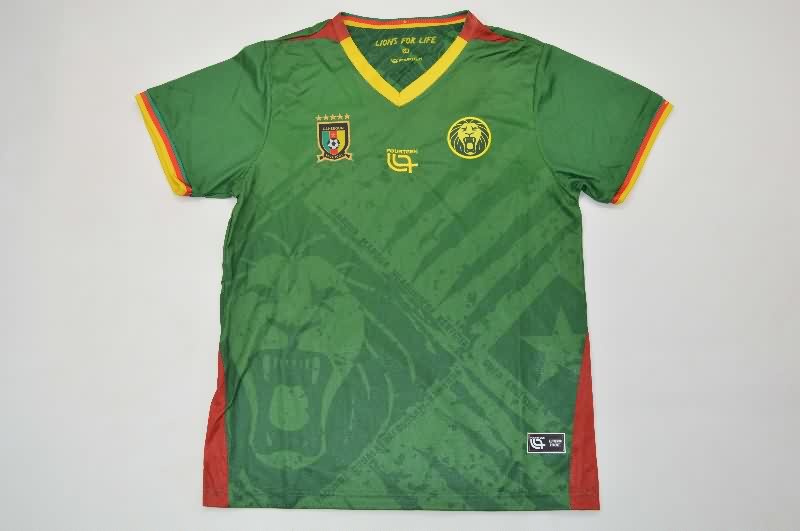 Kids Cameroon 2025 Home Soccer Jersey And Shorts