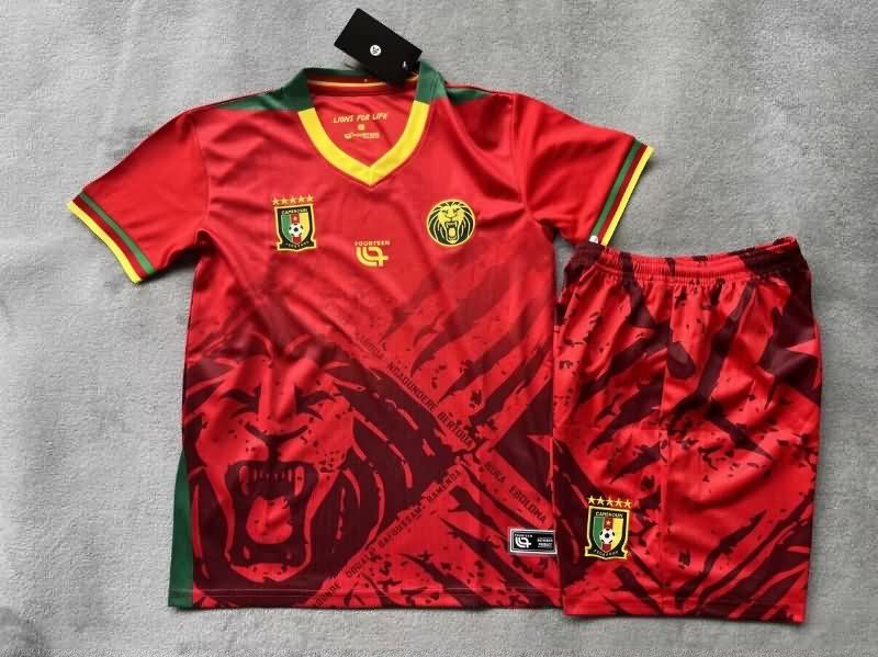 Kids Cameroon 2025 Third Soccer Jersey And Shorts