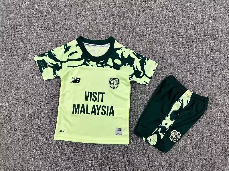 Kids Cardiff City 25/26 Away Soccer Jersey And Shorts