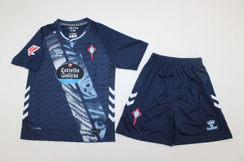 Kids Celta 25/26 Away Soccer Jersey And Shorts