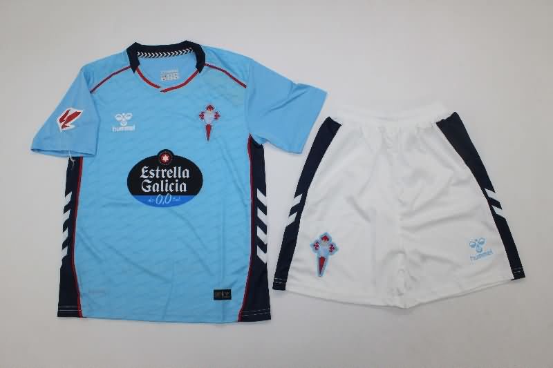 Kids Celta 25/26 Home Soccer Jersey And Shorts
