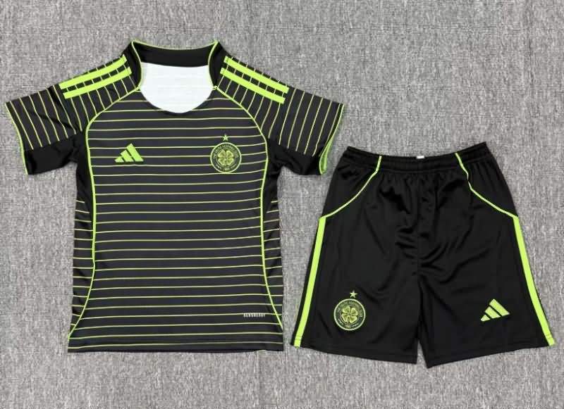 Kids Celtic 25/26 Away Soccer Jersey And Shorts