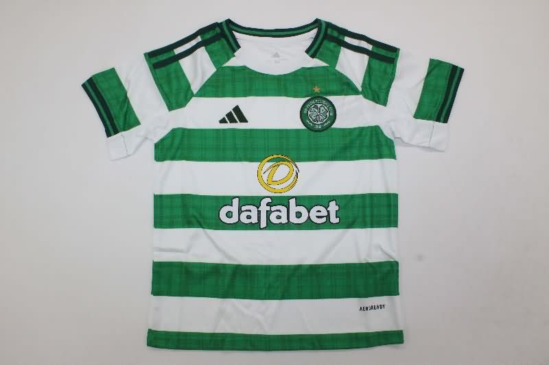 Kids Celtic 25/26 Home Soccer Jersey And Shorts