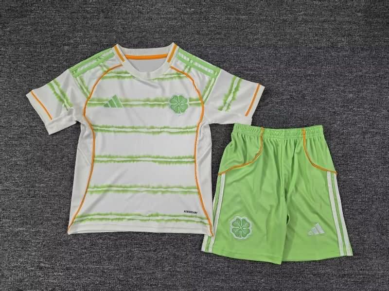Kids Celtic 25/26 Third Soccer Jersey And Shorts
