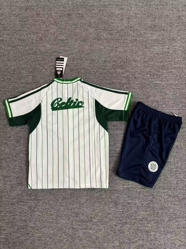 Kids Celtic 25/26 Travel Soccer Jersey And Shorts