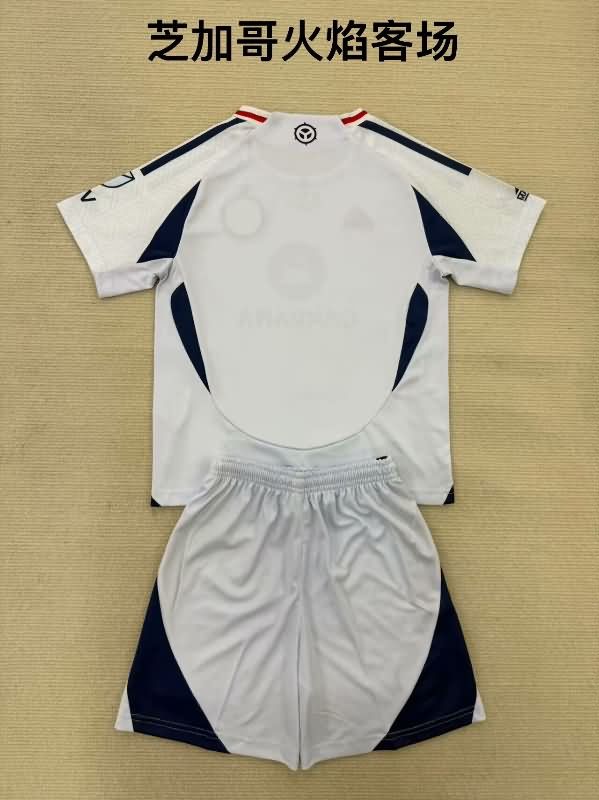 Kids Chicago Fire 2025 Away Soccer Jersey And Shorts