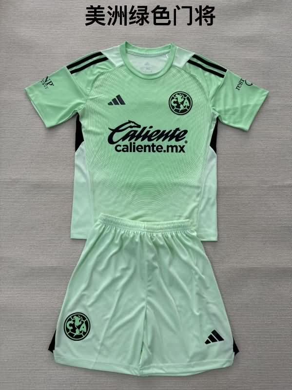 Kids Club America 25/26 Goalkeeper Green Soccer Jersey And Shorts Kids Club America 25/26 Goalkeeper Green Soccer Jersey And Shorts