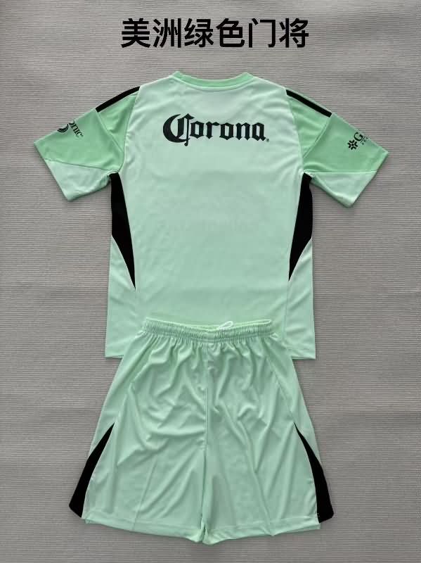 Kids Club America 25/26 Goalkeeper Green Soccer Jersey And Shorts