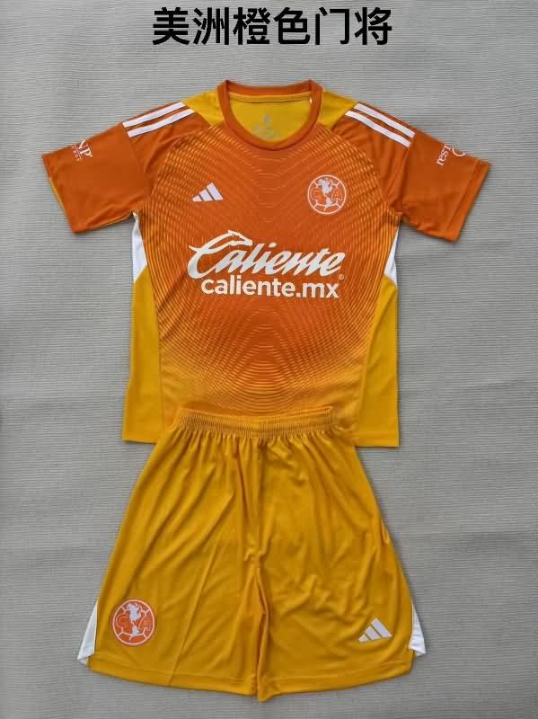 Kids Club America 25/26 Goalkeeper Orange Soccer Jersey And Shorts Kids Club America 25/26 Goalkeeper Orange Soccer Jersey And Shorts