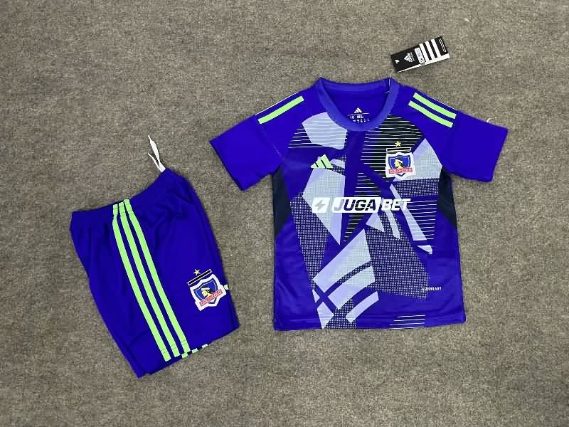 Kids Colo Colo 2025 Goalkeeper Purple Soccer Jersey And Shorts Kids Colo Colo 2025 Goalkeeper Purple Soccer Jersey And Shorts