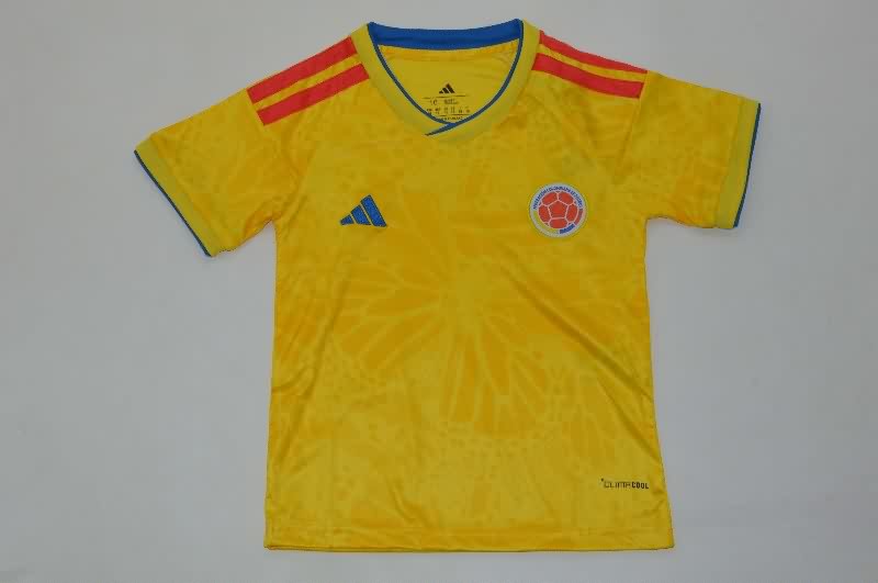Kids Colombia 2026 World Cup Home Soccer Jersey And Shorts