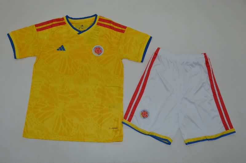 Kids Colombia 2025 Home Soccer Jersey And Shorts