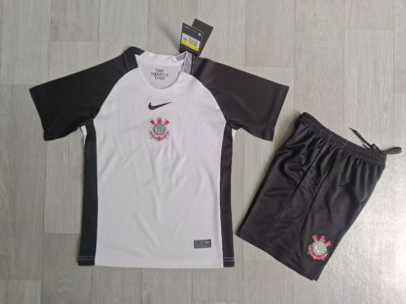 Kids Corinthians 2025 Home Soccer Jersey And Shorts Kids Corinthians 2025 Home Soccer Jersey And Shorts