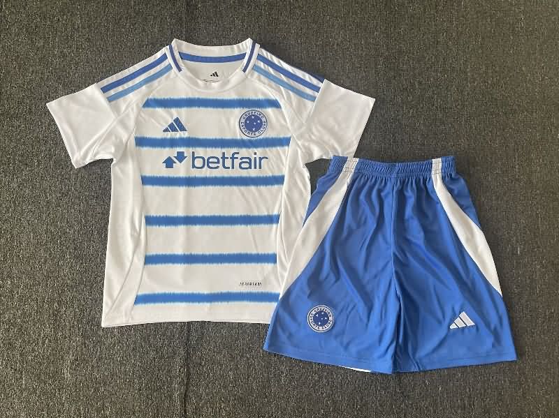 Kids Cruzeiro 2025 Away Soccer Jersey And Shorts Kids Cruzeiro 2025 Away Soccer Jersey And Shorts