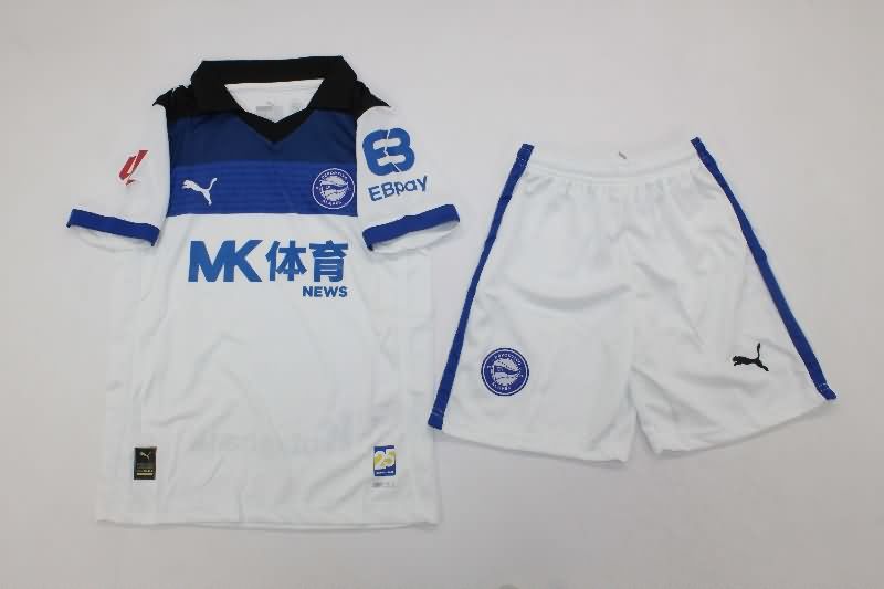 Kids Deportivo Alaves 25/26 Away Soccer Jersey And Shorts