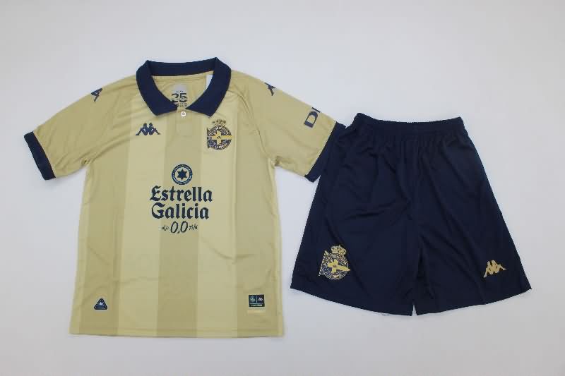 Kids Deportivo La Coruna 25th Anniversary Soccer Jersey And Shorts