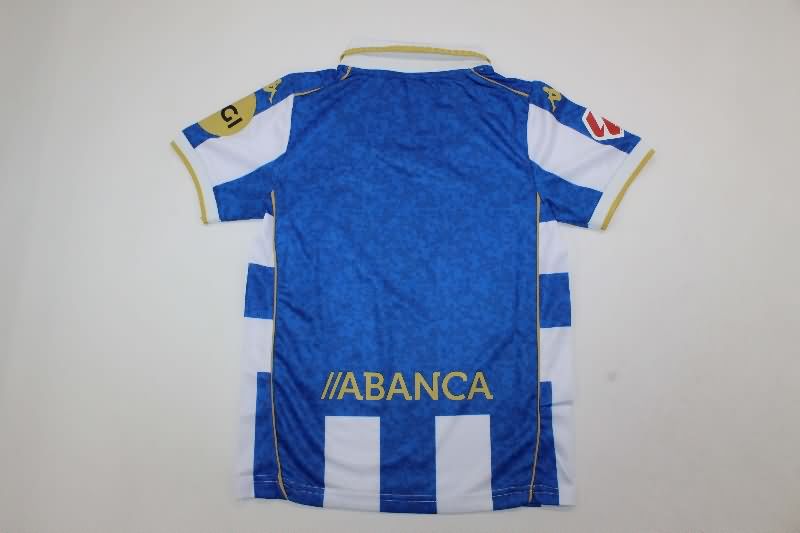 Kids Deportivo La Coruna 25/26 Home Soccer Jersey And Shorts