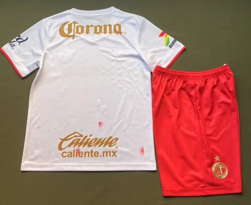 Kids Deportivo Toluca 25/26 Away Soccer Jersey And Shorts