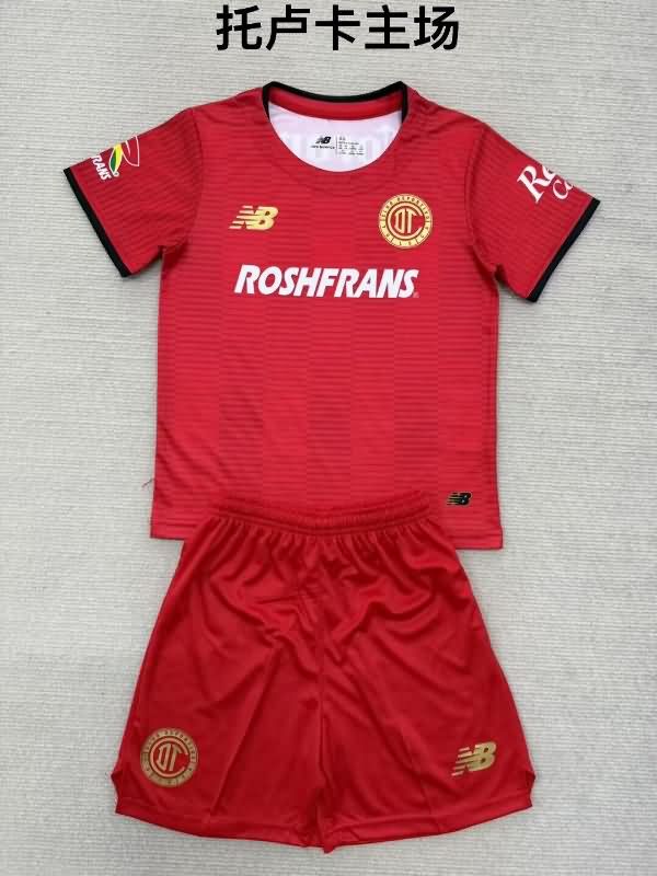 Kids Deportivo Toluca 25/26 Home Soccer Jersey And Shorts Kids Deportivo Toluca 25/26 Home Soccer Jersey And Shorts