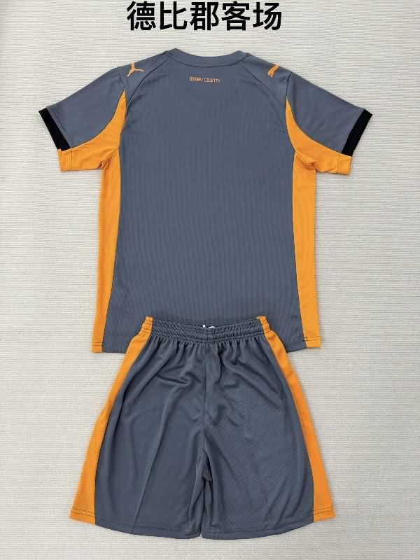 Kids Derby County 25/26 Away Soccer Jersey And Shorts