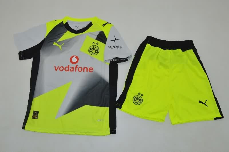 Kids Dortmund 25/26 Away Soccer Jersey And Shorts Kids Dortmund 25/26 Away Soccer Jersey And Shorts