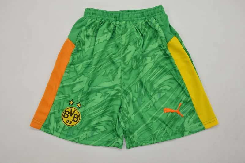 Kids Dortmund 25/26 Goalkeeper Green Soccer Jersey And Shorts