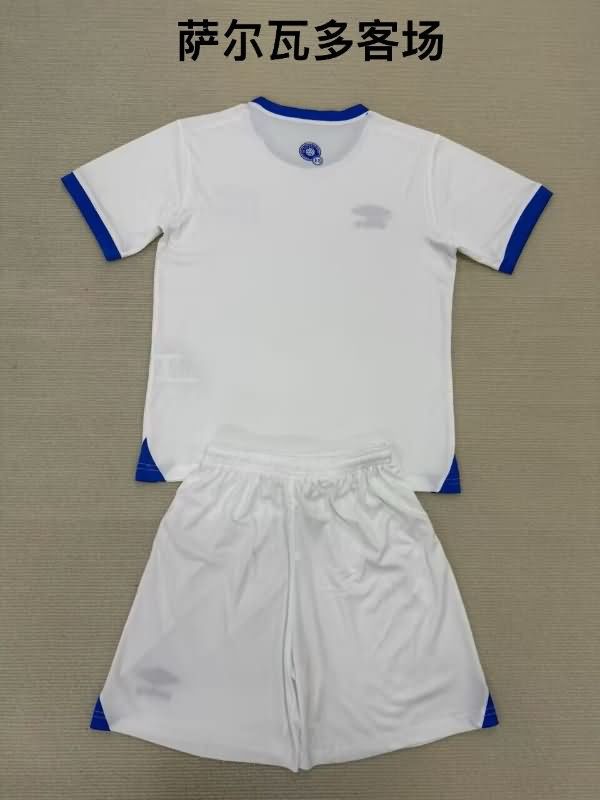 Kids El Salvador 2025 Away Soccer Jersey And Shorts