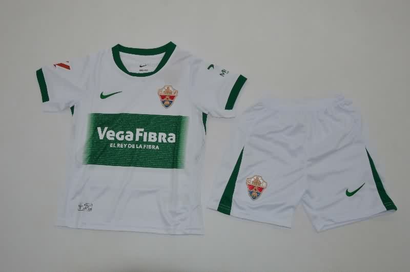 Kids Elche 25/26 Home Soccer Jersey And Shorts