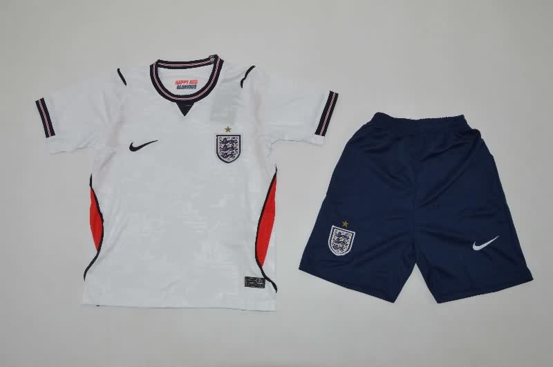 Kids England 25/26 Home Soccer Jersey And Shorts