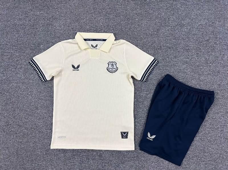 Kids Everton 25/26 Away Soccer Jersey And Shorts
