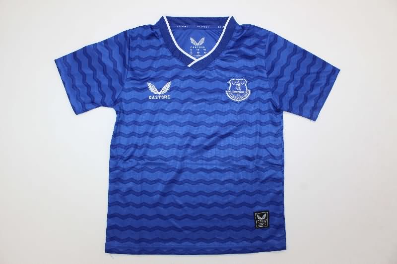 Kids Everton 25/26 Home Soccer Jersey And Shorts