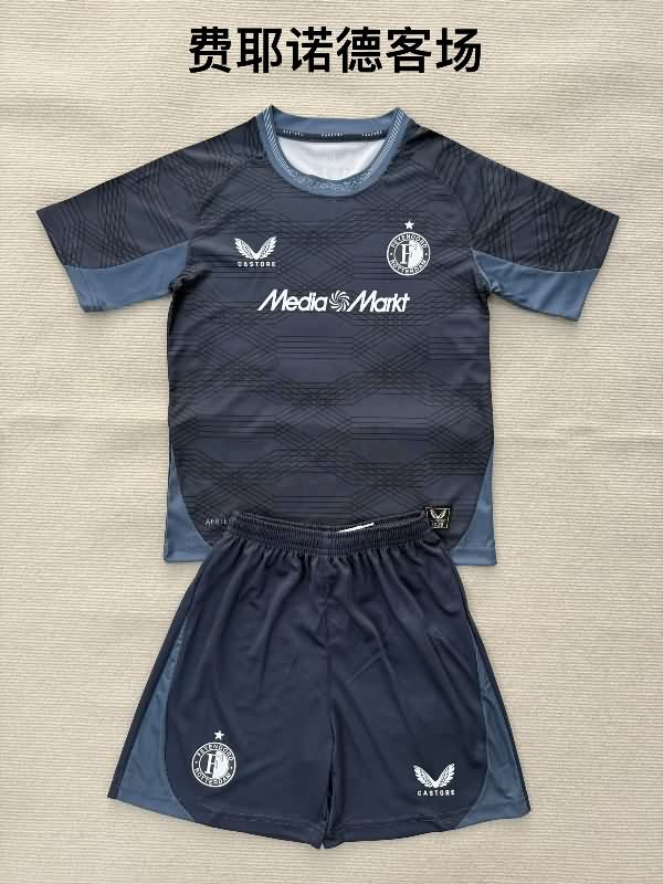 Kids Feyenoord 25/26 Away Soccer Jersey And Shorts